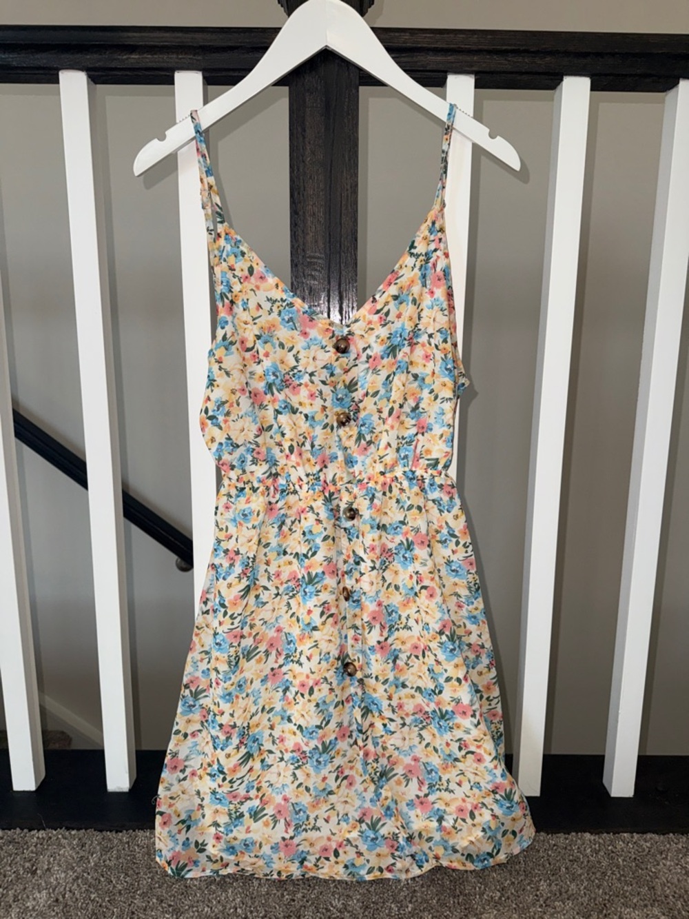 Floral Button-Front Sundress